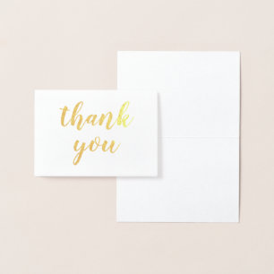 thank you gold foil script foil card