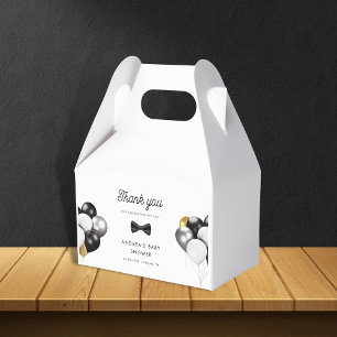 Thank You Gold Silver Balloons Retro Baby Shower Favour Box