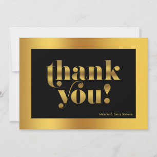 Thank you gold typography, gold and black
