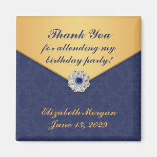 Thank You Golden Damask Magnet