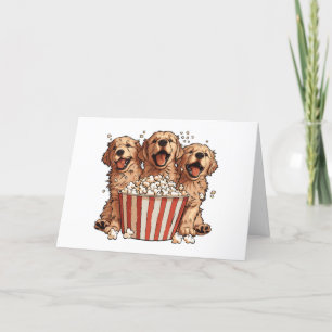 Thank You Golden Retriever Dogs Movie Popcorn Card