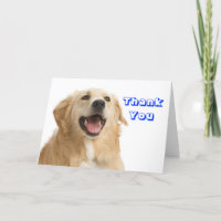 Thank You Golden Retriever Puppy Dog Greeting Card