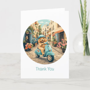 Thank You Goldendoodle Dog Riding Scooter