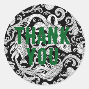 Thank You Goldfish Sticker – Tattoo Style 