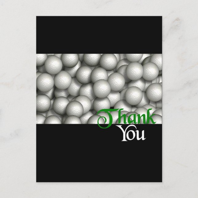 Thank You Golf Balls Postcard (Front)
