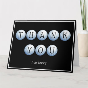 Thank You Golf Custom Personalised Card
