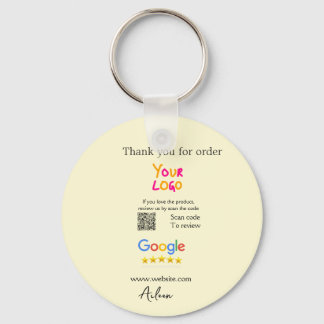 Thank you Google review scan QR business Key Ring