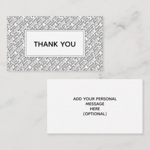Thank you Gracias Arigato Black White Gratitude Business Card