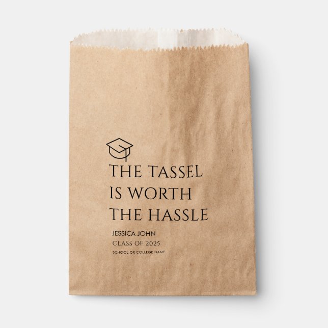 Thank you Graduate Party Treats Graduation Kraft Favour Bag (Front)