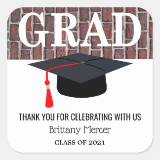 Thank  You Graduate Square Sticker