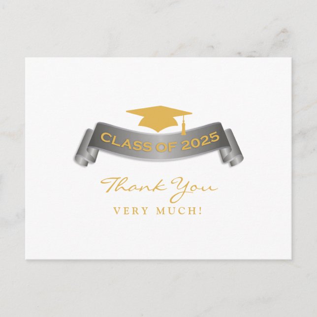 Thank You Graduation Class of 2025 Postcard (Front)