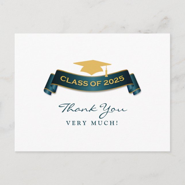 Thank You Graduation Class of 2025 Postcard (Front)