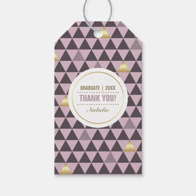 Thank You Graduation Custom  Gift Tags (Front)