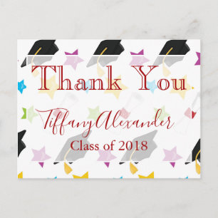 Thank You Graduation Stars Postcard