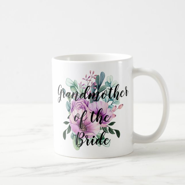 Thank You Grandmother of the Bride or Groom Purple Coffee Mug (Right)