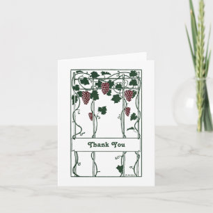 Thank You-Grape Vines-Art Deco-Elegant You Card