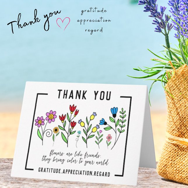 Thank You . . . Gratitude flower quote Greeting Card (Creator Uploaded)