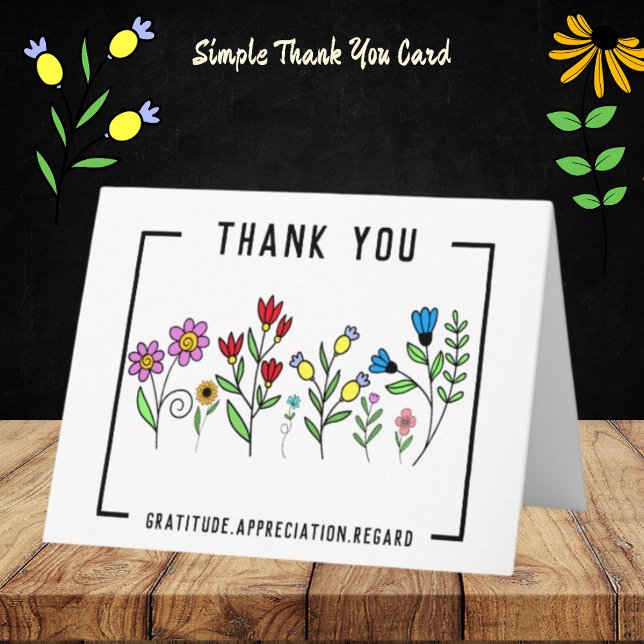 Thank You . Gratitude flower quote Thank you card (Creator Uploaded)