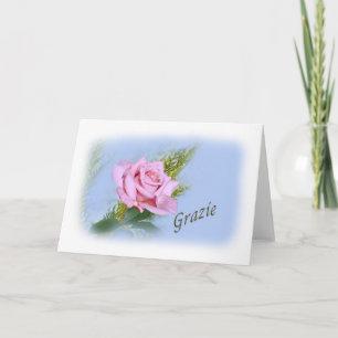 Thank you, Grazie, Italian Thank You Card