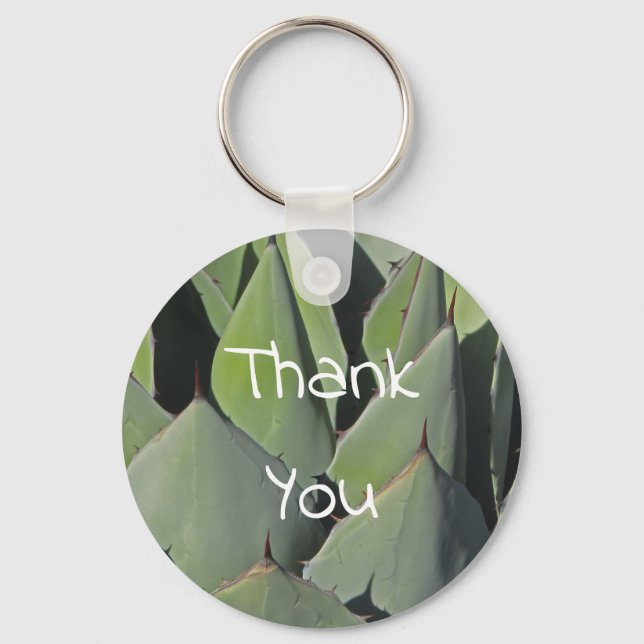 Thank you Green Agave Southwest Appreciation Key Ring (Front)