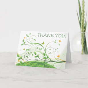Thank You (Green & Orange Floral)