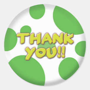 Thank you Green spots Sticker