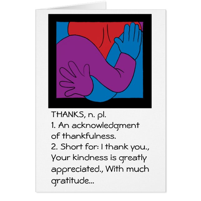 Thank You Greeting Card (Front)