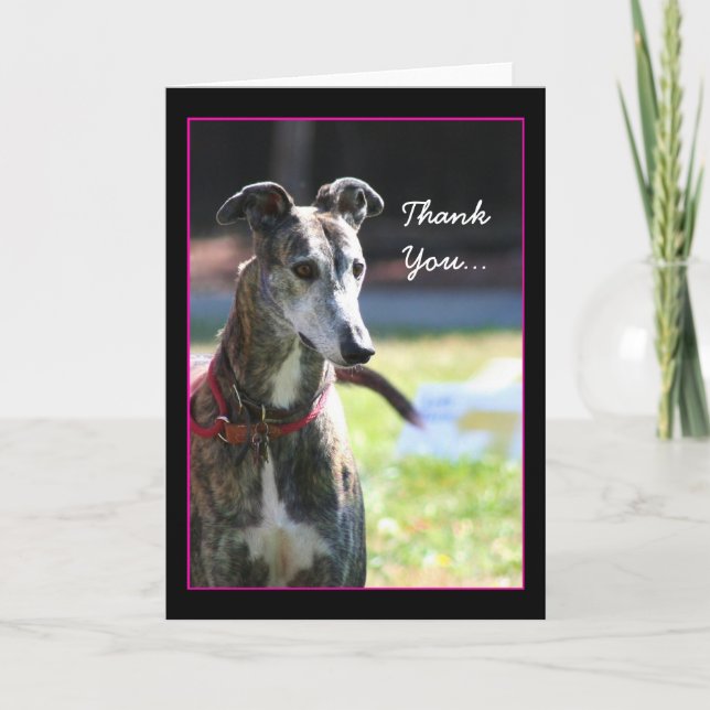 Thank You Greyhound greeting card (Front)