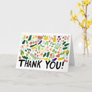 THANK YOU Groceries Fruits Veggies CUSTOM Card