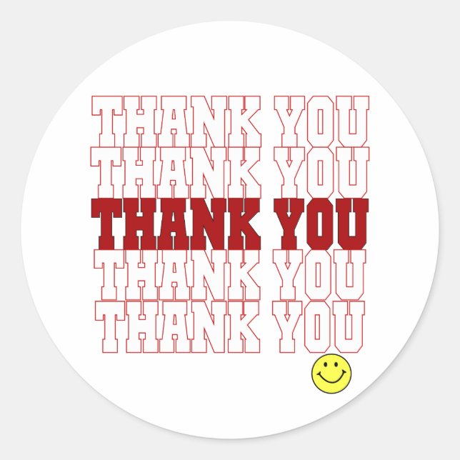 Thank You Grocery Bag Classic Round Sticker (Front)