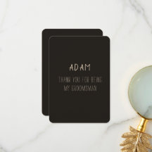 Thank you Groomsman Card