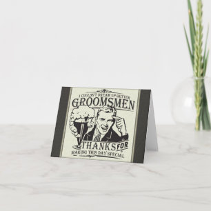 Thank You Groomsmen Card