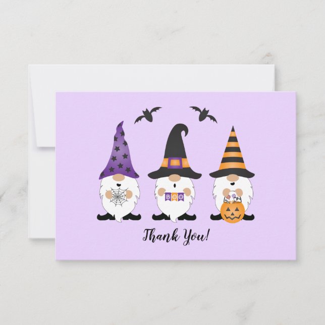 Thank You Halloween Gnomes Purple Orange (Front)