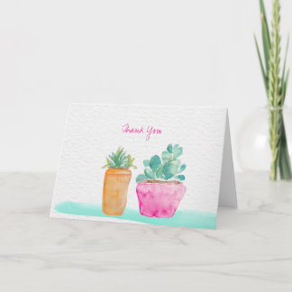 Thank You Hand painted potted cactus