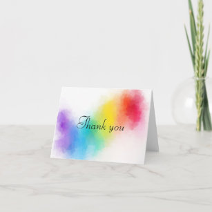 Thank You Hand Script Text Colorful Template