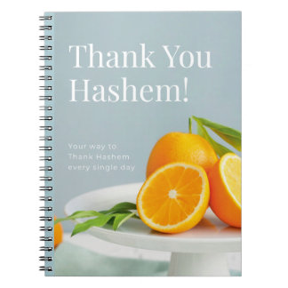 Thank You Hashem spiral gratitude notebook