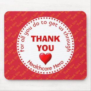 THANK YOU Healthcare Hero Customisable Mouse Pad