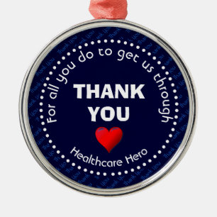 THANK YOU HEALTHCARE HERO  METAL ORNAMENT