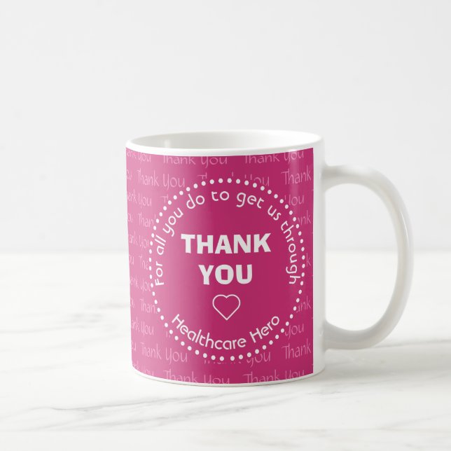 THANK YOU Healthcare Hero Personalised Coffee Mug (Right)