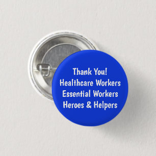 Thank you Healthcare workers essential 3 Cm Round Badge