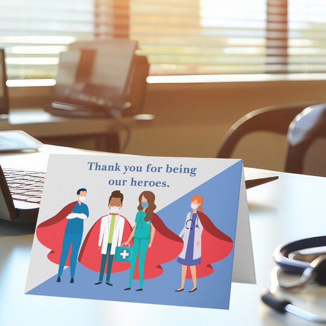 Thank You Healthcare Workers Hero Doctor Nurse Card (Creator Uploaded)