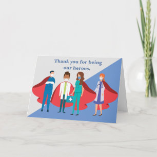Thank You Healthcare Workers Hero Doctor Nurse Card