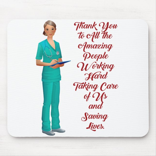 Thank You Healthcare Workers Mouse Pad (Front)