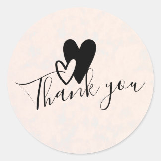 Thank you Heart Cute Love Classic Round Sticker