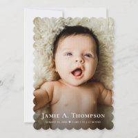 Thank you Heart Modern Birth New Baby Photo