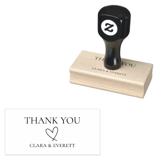 Thank You Heart Rubber Stamp (Stamped)