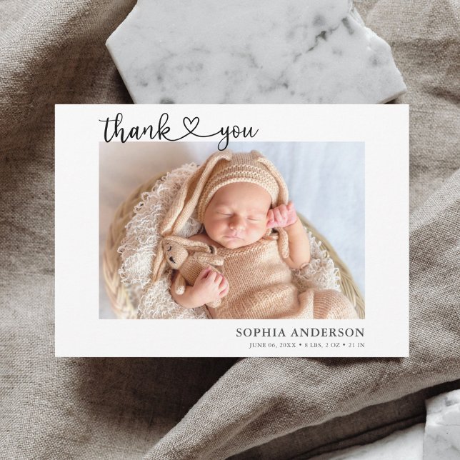 Thank You Heart Script Photo Announcement (Creator Uploaded)