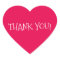 Thank You Heart-Shaped Sticker
