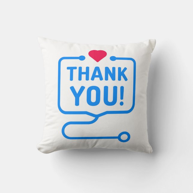 Thank You | Heart Stethoscope Cushion (Front)
