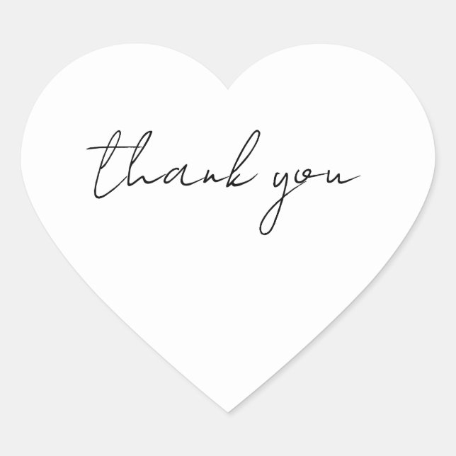 Thank you heart sticker (Front)